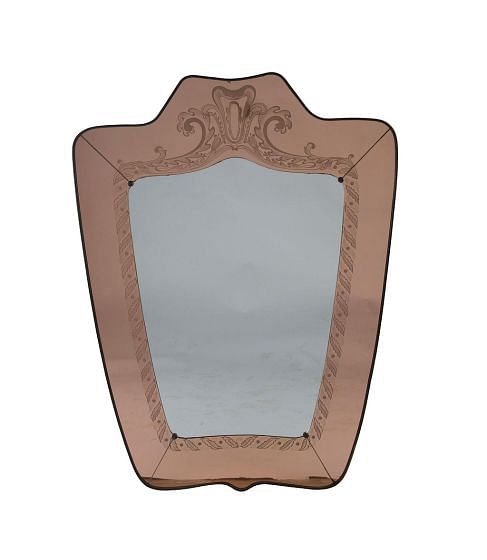 Large Brass Framed Mirror