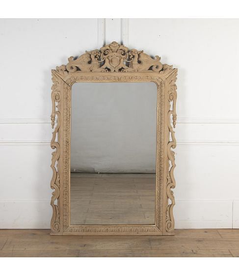Renaissance Style Bleached Oak Mirror