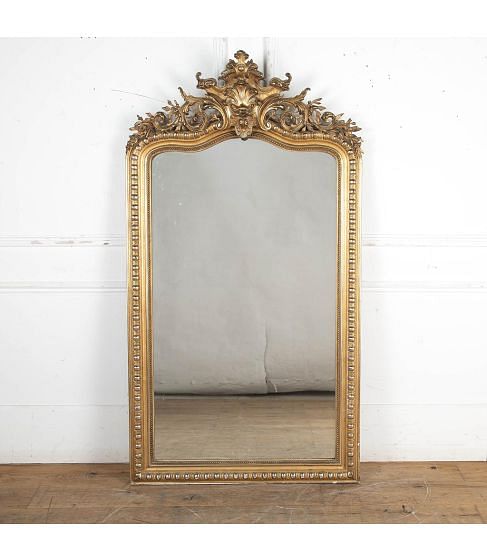 Large 19th Century Napoleon III Gilt Mirror