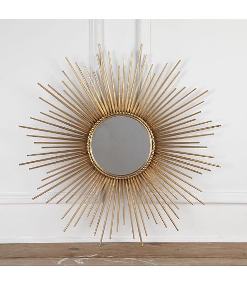 Large Mid 20th Century Chaty Vallauris Sun Mirror