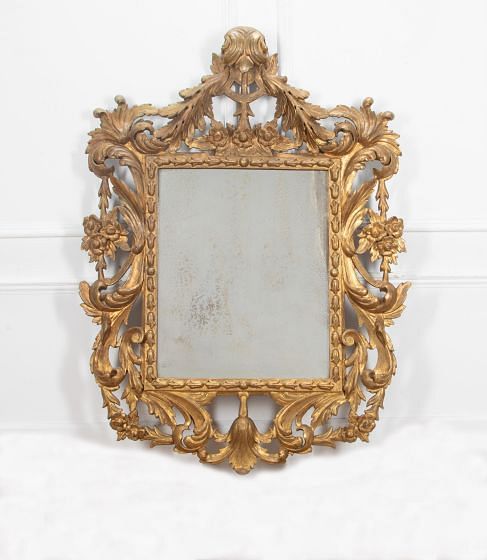 Large 19th Century Italian Gilt Baroque Mirror