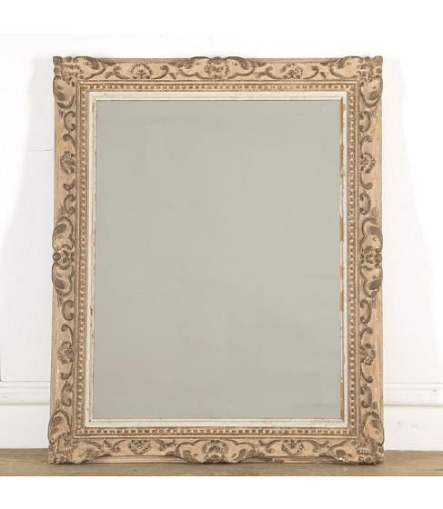 French Carved Wooden Framed Mirror 