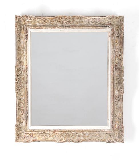 20th Century French Montparnasse Carved Framed Mirror