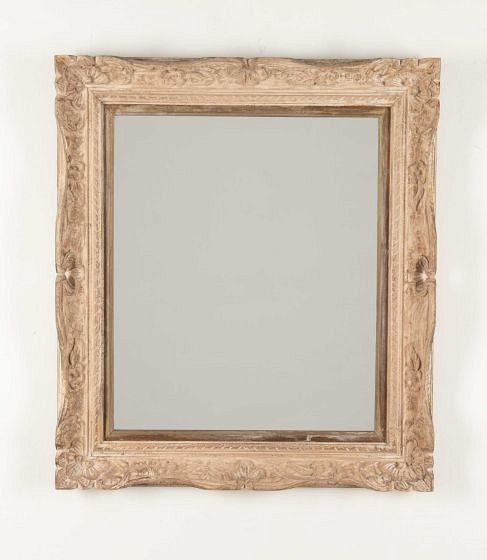 20th Century French Montparnasse Carved Framed Mirror