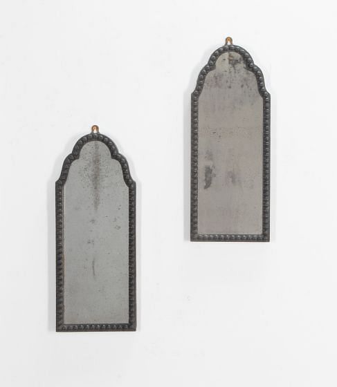 Pair of 20th Century English Bobbin Style Mirrors