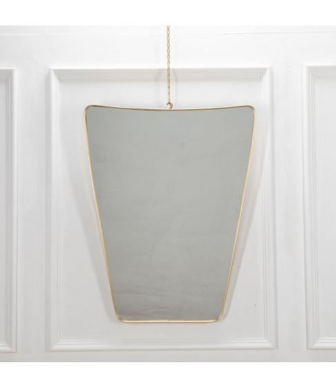 Mid-Century Italian Brass Mirror