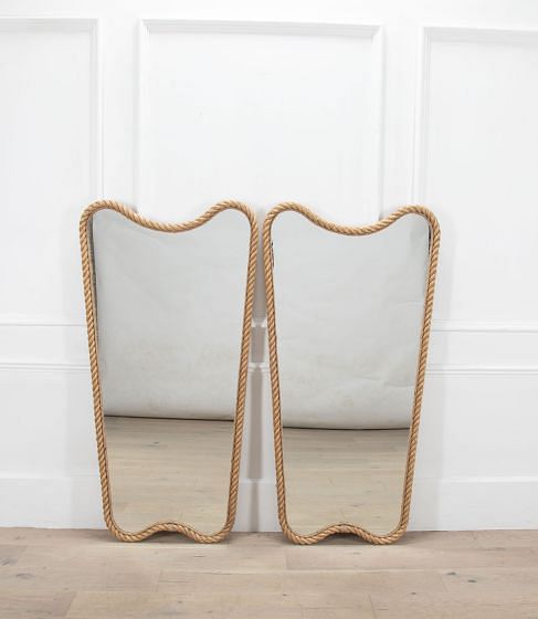 Pair of Contemporary Rope Wall Mirrors