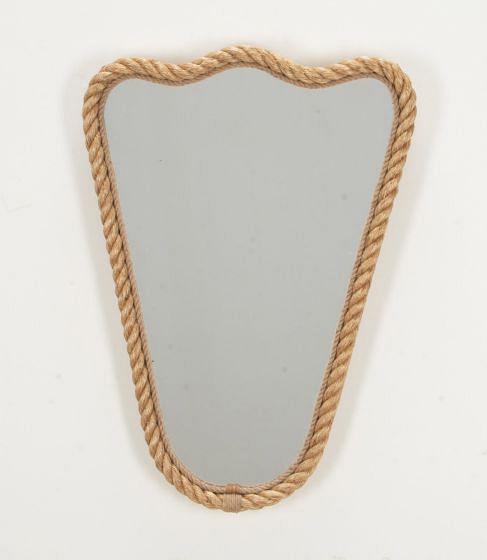 Contemporary French Rope Harp Shape Mirror