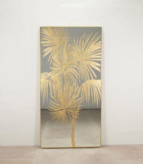 Large Contemporary Italian Palm Tree Patterned Mirror