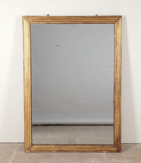 Early 19th Century French Reeded Gilt Mirror