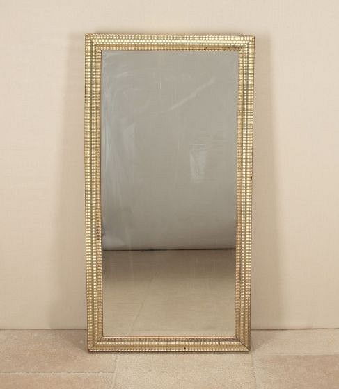 19th Century French Silver Gilt Ripple Mirror
