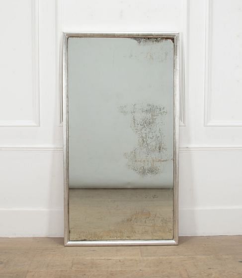 19th Century French Silver Gilt Bistro Mirror