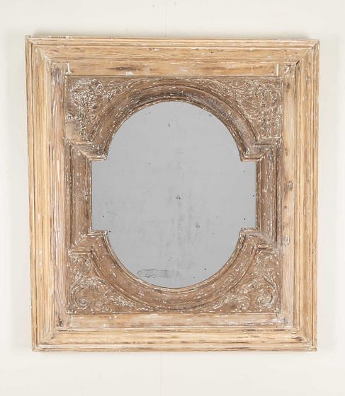 19th Century French Decorative Carved Wood Mirror