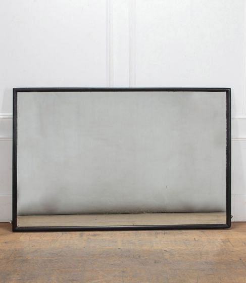 Large 20th Century English Ebonised Outfitters Mirror