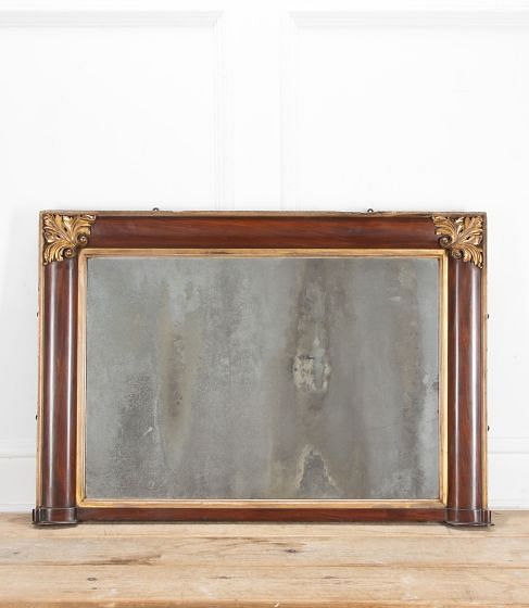 19th Century William IV Mahogany and Gilt Mirror