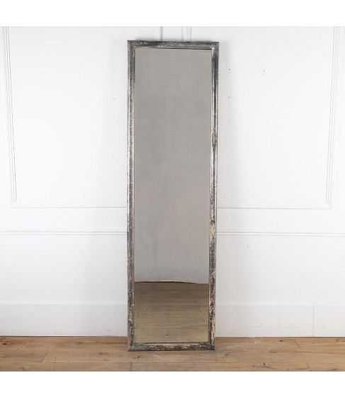 19th Century French Silver Bistro Mirror