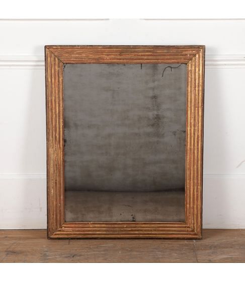 18th Century Reeded Mirror with Mercury Plate