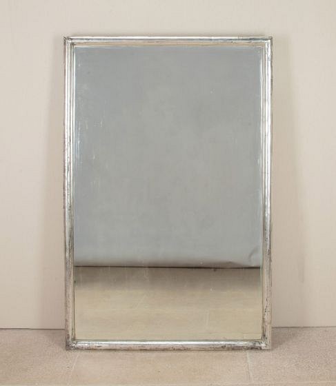Large 19th Century French Silver Gilt Mirror