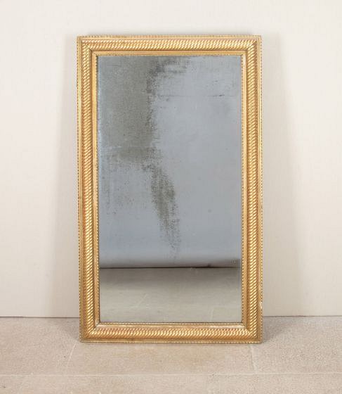 Large 19th Century French Rope Twist Mirror