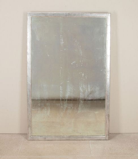 19th Century French Silver Bistro Mirror