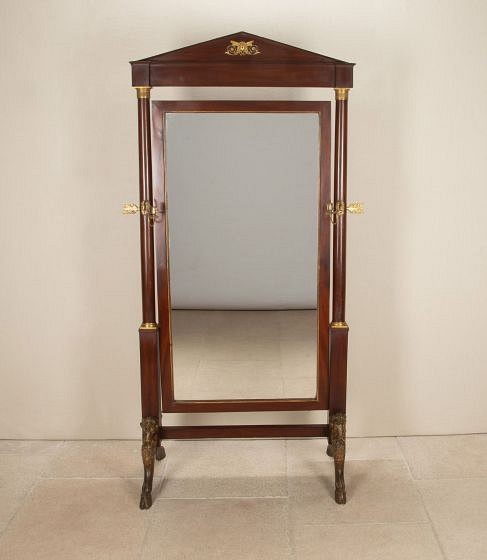 19th Century French Empire Cheval Mirror