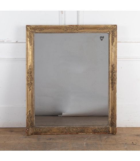 19th Century French Over Mantle Mirror
