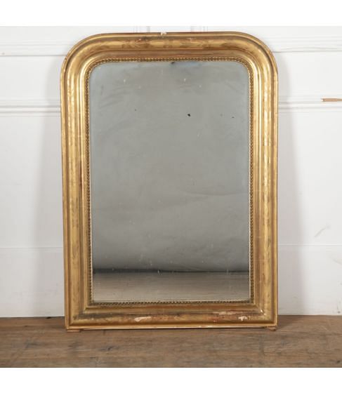 19th Century Arch Topped Gilt Mirror
