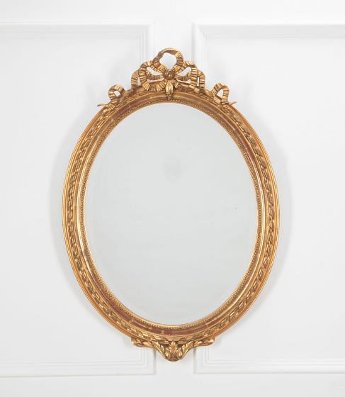 Late 19th Century Oval Gilt Mirror