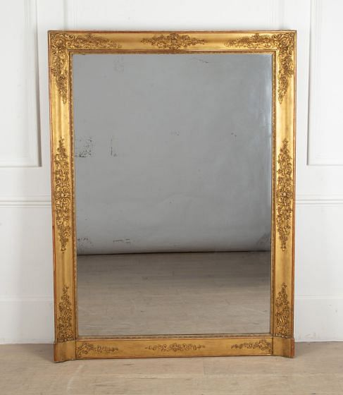 Large Early 19th Century Empire Style Over Mantle Mirror