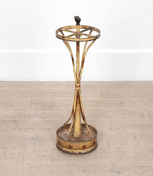 19th Century Regency Faux Bamboo Tole Umbrella Stick Stand