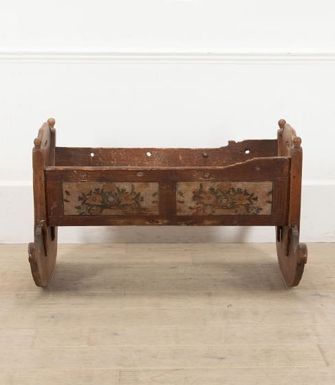 Early 19th Century Painted Bavarian Cradle
