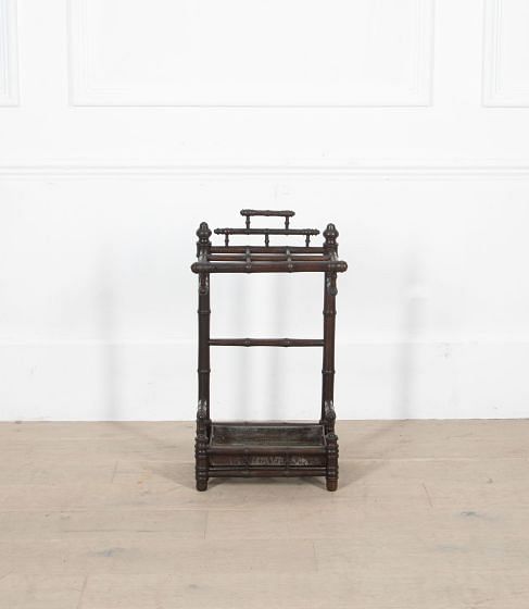 20th Century French Faux Bamboo Umbrella Stand