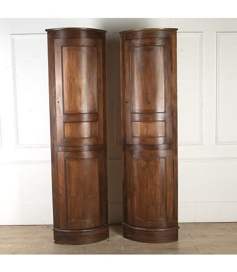 Pair of 20th Century French Corner Cupboards