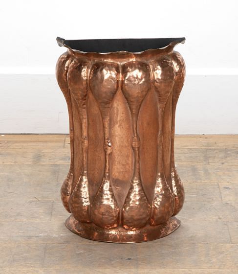 Art Nouveau Copper Umbrella Stand