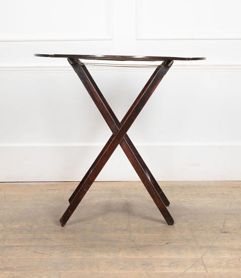 Victorian Mahogany Folding Butlers Tray on Stand