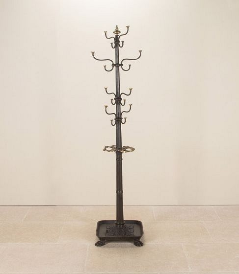 19th Century English Cast Iron Coat and Hat Stand