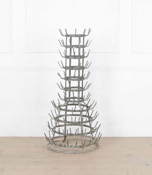 20th Century French Metal Bottle Drying Rack