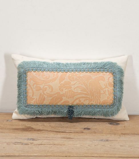 20th Century Italian Fortuny Uccelli Cushion