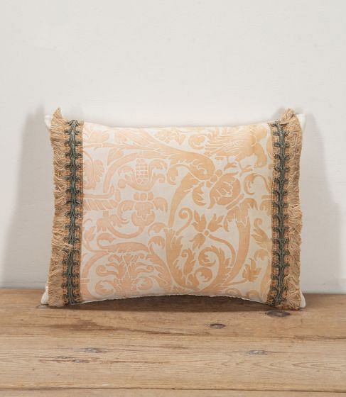 20th Century Italian Fortuny Uccelli Cushion