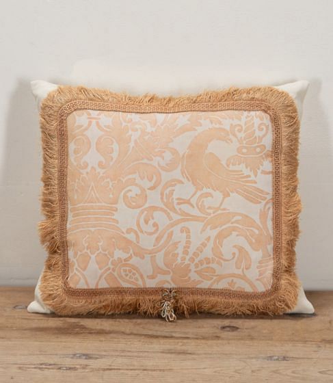 20th Century Italian Fortuny Uccelli Carnavalet Cushion