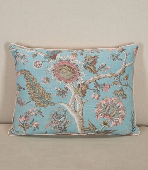 20th Century French Linen Cushion with Floral and Squirrel Decoration