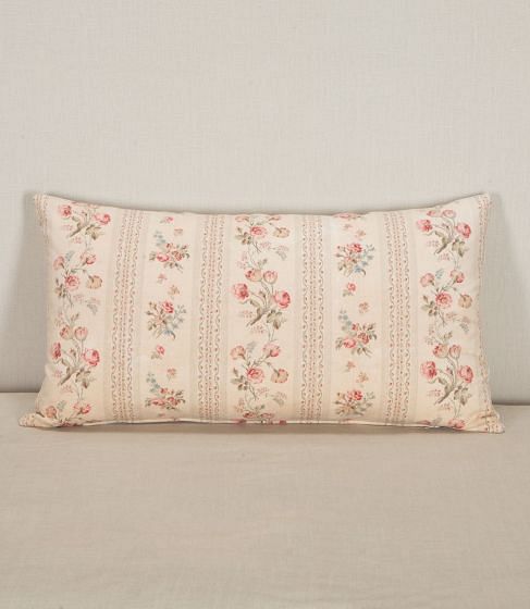 19th Century French Floral Cushion