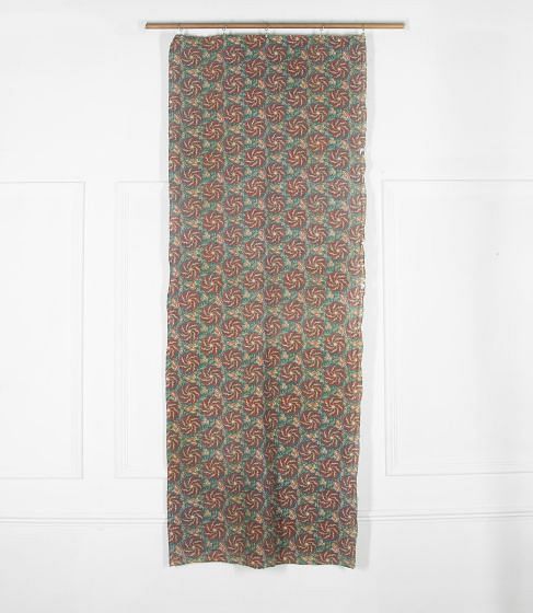 French 19th Century Spinning Medallions Cotton Panel