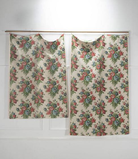 English 20th Century Printed Linen Panels