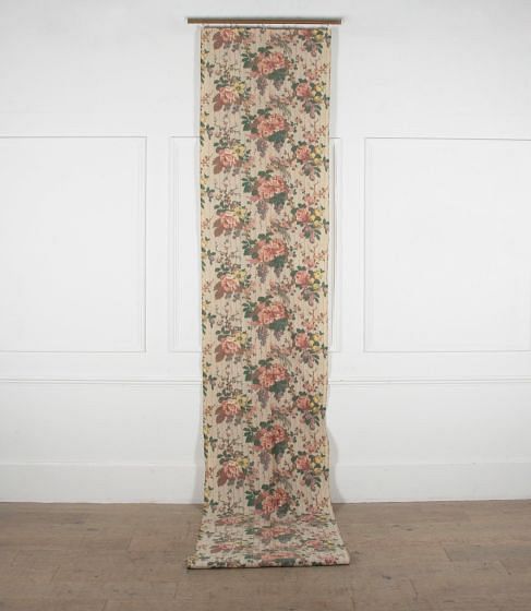 19th Century Roses and Grapes Cotton Fabric Length