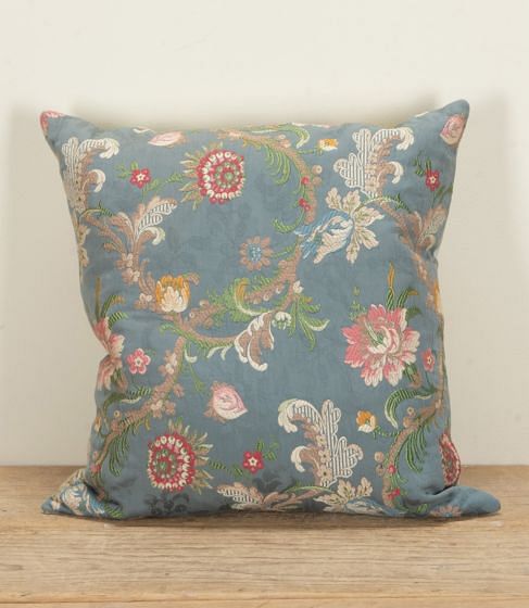 20th Century French Silk Brocade Square Cushion