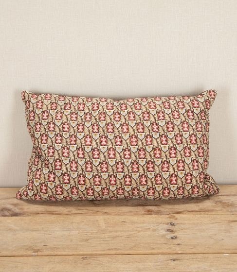 Late 18th Century French Block Printed Cotton Cushion