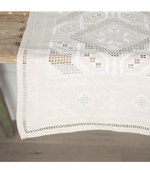 20th Century Embroided Table Cloth