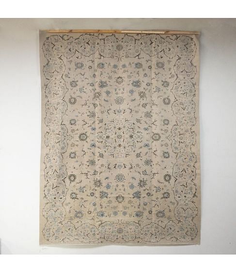 Mid 20th Century Signed Kashan Carpet