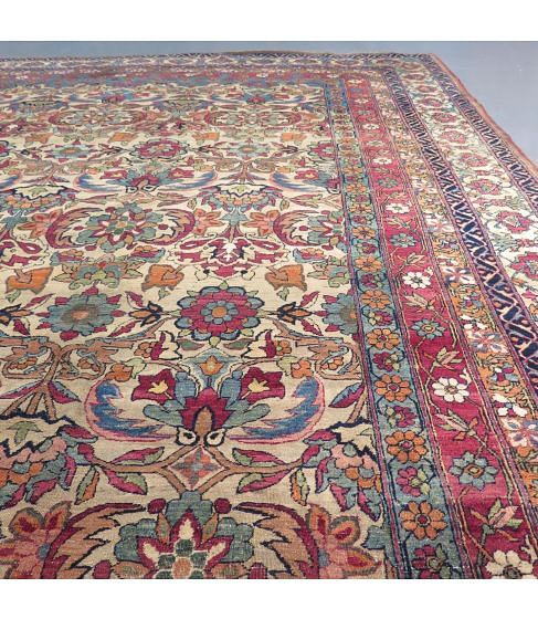 19th Century Laver Kirman Carpet